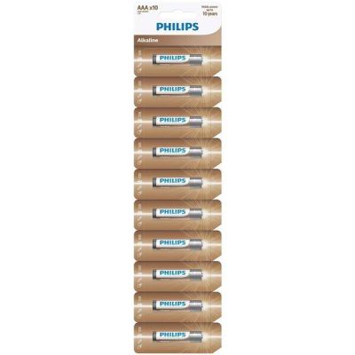 Батарейка Philips Entry Alkaline АAА лента 10 (LR03AL10S/10)