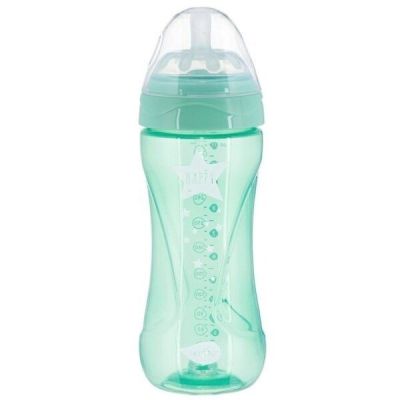 Бутылочка для кормления Nuvita NV6052 Mimic Cool 330мл 4м+ Антиколиковая, зеленая (NV6052GREEN)