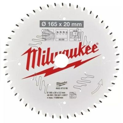 Пильний диск Milwaukee PFTE 165х20х2.2мм 48 зубів (4932471295)