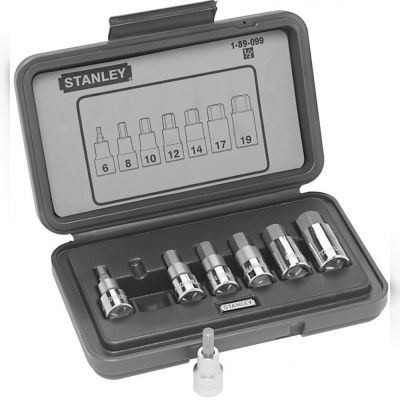 Набір головок торцевих Stanley 1/2, 7 предметів, з шестигранними битами (1-89-099)