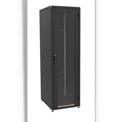 Шкаф ZPAS 19" 42U 600x800, стекл.дверь WZ-IT-426080-69AA-2-161-FP, черный