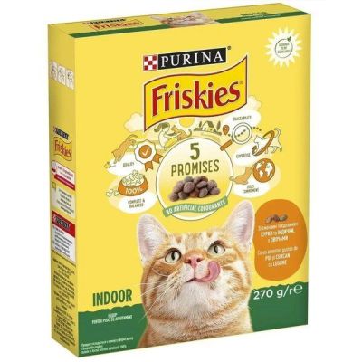 Сухой корм для кошек Friskies Indoor с курицей и садовой травой 270г