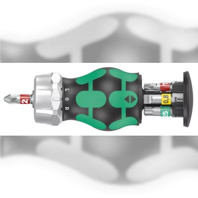 Ручка-бітотримач з тріскачкою Wera Kraftform Kompakt Stubby RA 2 (05008884001)