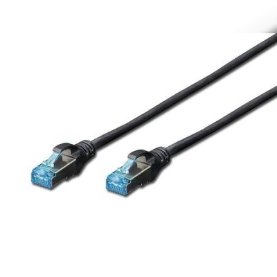 Патч-корд DIGITUS cat.5e, SF-UTP, 2м, AWG 26/7, черного цвета