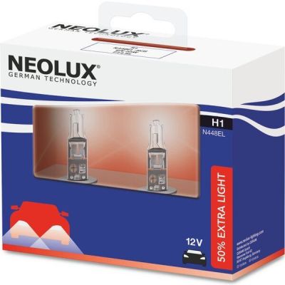 Лампа Neolux галогеновая 12V H1 55W P14.5S Extra Light +50% Duobox (2шт) (NE_N448_EL-SCB)