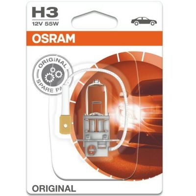 Лампа Osram галогеновая 12V H3 55W Pk22S Standard, (OS_64151-01B)