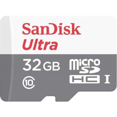 Карта памяти SanDisk microSDHC 32GB C10 UHS-I R100MB/s Ultra (SDSQUNR-032G-GN3MN)