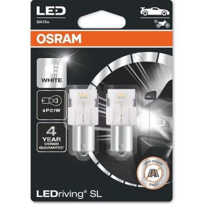 Лампа Osram светодиодная 12V P21W Led 1.4W 6000K Ba15S Ledriving Sl (2шт) (OS_7506_DWP-02B)