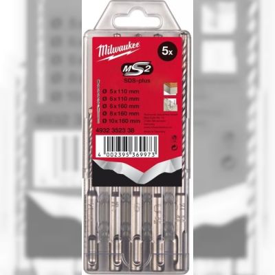 Набір Milwaukee з 5 бурів SDS-plus для ударного дриля MS2 (4932352801)