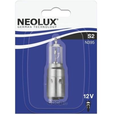Лампа Neolux накаливания 12V S2 35/35W Ba20D Standard (NE_N395-01B)