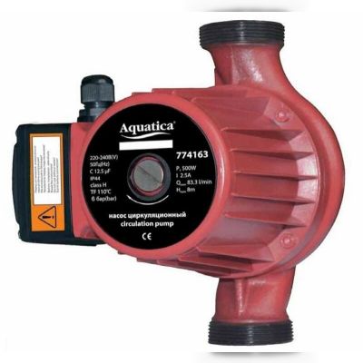 Насос ціркуляційній Aquatica 0.5кВт Hmax 12м Qmax 190л/хв 220мм + гайки
