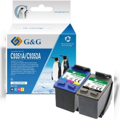 Картридж G&G для HP No.21/22 DJ3920/3940, PSC1410 Black/Tri-color Combo Pack (G&G-SD367AE)
