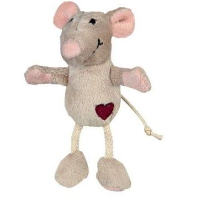 Игрушка для кошек Trixie Мышка плюшевая с сердцем 11 см