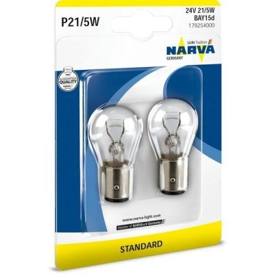 Лампа Narva накаливания 24V P21/5W 21/5W Ba15D (NV_17925)