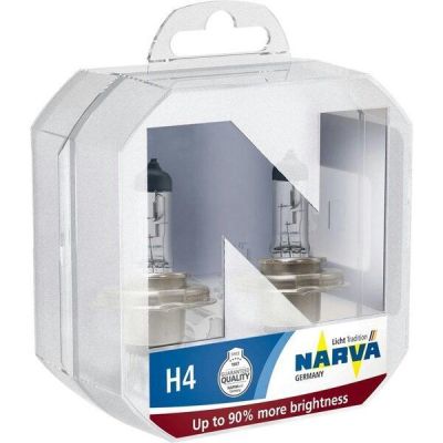 Лампа Narva галогеновая 12V H4 60/55W 60/55W P43T Range Power +90% (2шт) (NV_48003.2BOX)