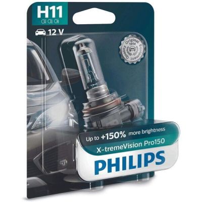Лампа Philips галогеновая 12V H11 55W Pgj19-2 X-Treme Vision Pro150 (PS_12362_XVP_B1)
