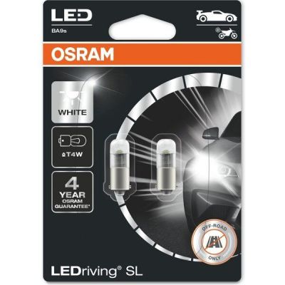 Лампа Osram светодиодная 12V T4W Led 1W Ba9S 6000K Ledriving Sl (2шт) (OS_3893_DWP-02B)