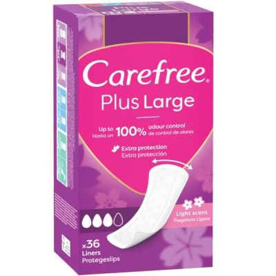Ежедневные гигиенические прокладки Carefree Plus Large 36шт