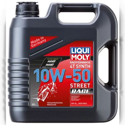 Олива для 4-тактних двигунів LIQUI MOLY Motorbike 4T Synth 10W-50 Street Race, 4 л (1686)