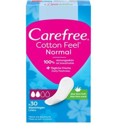 Прокладки гигиенические Carefree Сotton Aloe с экстрактом хлопка 30шт