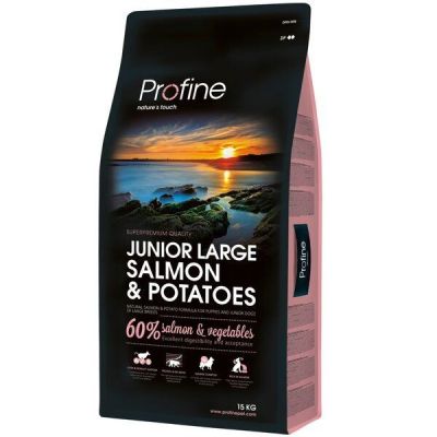 Сухой корм для щенков и молодых собак крупных пород Profine Junior Large Salmon с лососем и картофелем 15 кг
