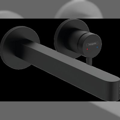 Змішувач для раковини Hansgrohe Finoris на 2 отвори чорний матовий (76050670)
