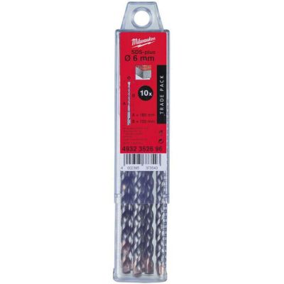 Бур Milwaukee SDS-PLUS Trade 8x210 мм, 10 шт (4932352699)