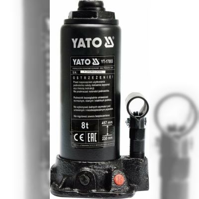 Домкрат гідравлічний пляшковий Yato 8 т 230х457 мм (YT-17003)