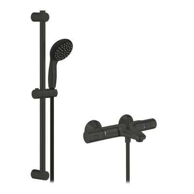 Змішувач термостатичний для ванни Grohe QuickFix Start Cube Black UA303907T1