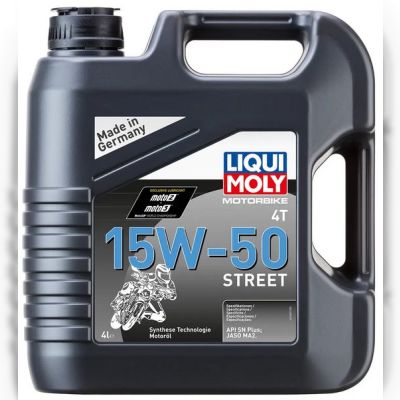 Олива для 4-тактних двигунів LIQUI MOLY Motorbike 4T 15W-50 Street, 4 л (1689)