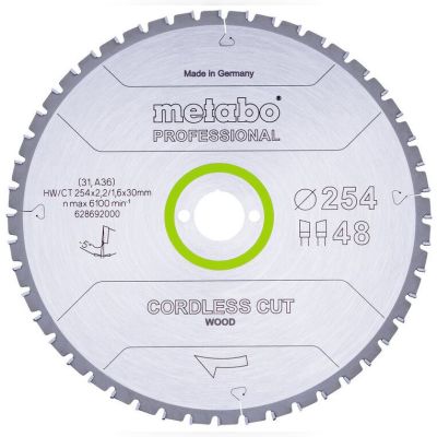 Пиляльний диск Metabo Cordless Cut Prof 254x30 мм (628692000)