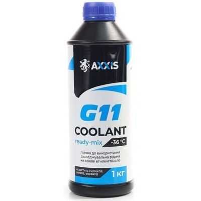 Антифриз Axxis Blue G11 Сoolant Ready-Mix -36°C Синий 1кг (48021295623)