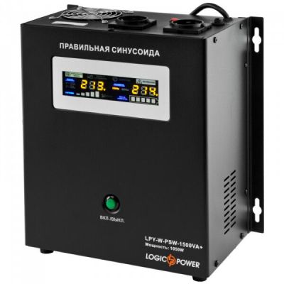 Джерело безперебійного живлення Logicpower LPY- W - PSW-1500VA + (1050Вт) 10A/15A