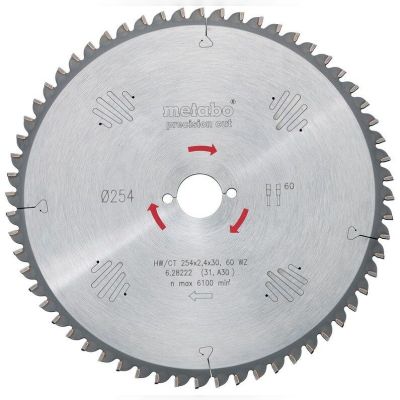 Пильний диск Metabo 315X2,8/1,8X30 Z = 84WZ, KGS305/THKS315 (628058000)