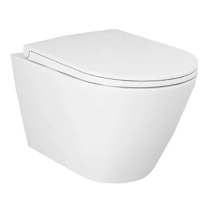 Унітаз підвісний RAK Ceramics Feeling, без обідка, з кришкою SLIM Soft Close (RST23500A+RSTSC3901500)