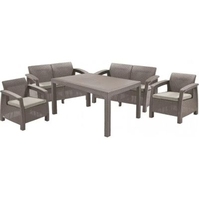 Комплект садових меблів Keter Corfu Fiesta Set, капучино (227586)