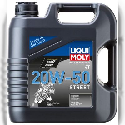 Олива для 4-тактних двигунів LIQUI MOLY Motorbike 4T 20W-50 Street, 4 л (1696)