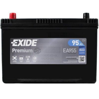 Автомобильный аккумулятор Exide 95Ah-12v Premium, L+, EN800 Азия (52371131563) (EA955)