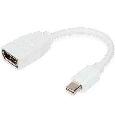 Переходник DIGITUS mini DP - DP, M/F, 0.15m, white (DB-340405-001-W)