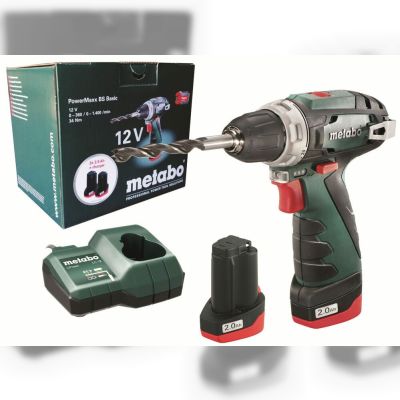 Акумуляторний шурупокрут Metabo PowerMaxx BS картонна коробка, АКБ та ЗП (600984000)