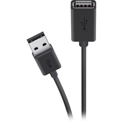 Кабель BELKIN USB 2.0 (AM/AF) EXT 1.8м, Black