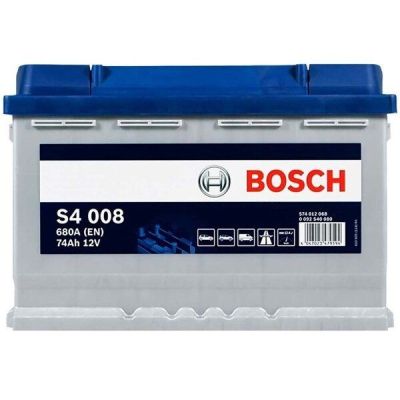 Автомобильный аккумулятор Bosch 74Ah-12v (S4008), R+, EN680 (5237437141) (0092S40080)