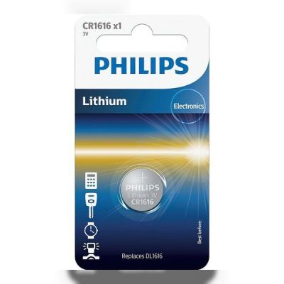 Батарейка Philips Lithium CR 1616 BLI 1 (CR1616/00B)