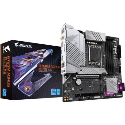 Материнская плата GIGABYTE B760M AORUS ELITE AX s1700 B760 4xDDR5 M.2 HDMI DP mATX