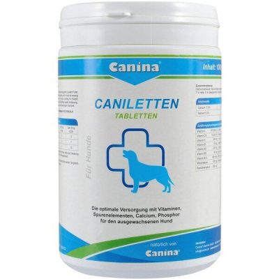 Витамины комплекс для взрослых собак Canina Caniletten 1000 г 500 таблеток