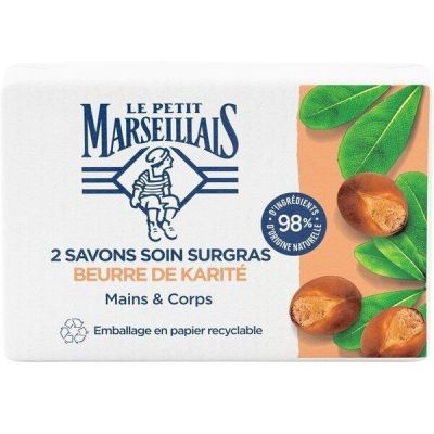 Мыло туалетное Le Petit Marseillais с маслом Ши 100г*2шт
