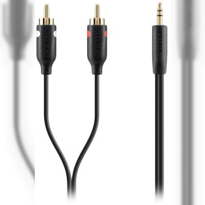 Кабель RCA Belkin 2xRCA M/M 3.5мм 2м (F3Y116BT2M)