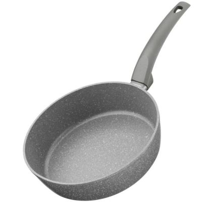 Сковорода Ardesto Gemini Gourmet с крышкой 24 см, серый мрамор, алюминий (AR2424GGL)