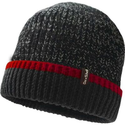 Шапка водонепроницаемая Dexshell, р-р L/XL (58-60 см), с красной полоской