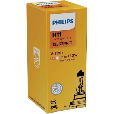 Лампа Philips галогеновая 12V H11 55W Pgj19-2 Vision +30% (PS_12362PR_C1)